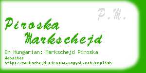 piroska markschejd business card